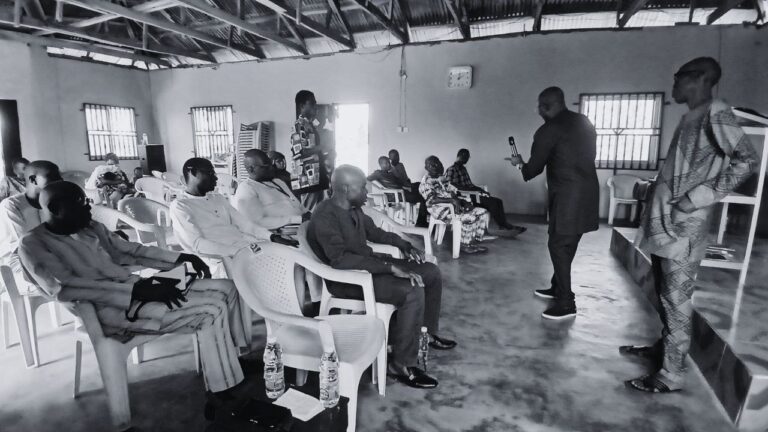 A speaker representing Club 2000 speaking in Akure, Nigeria