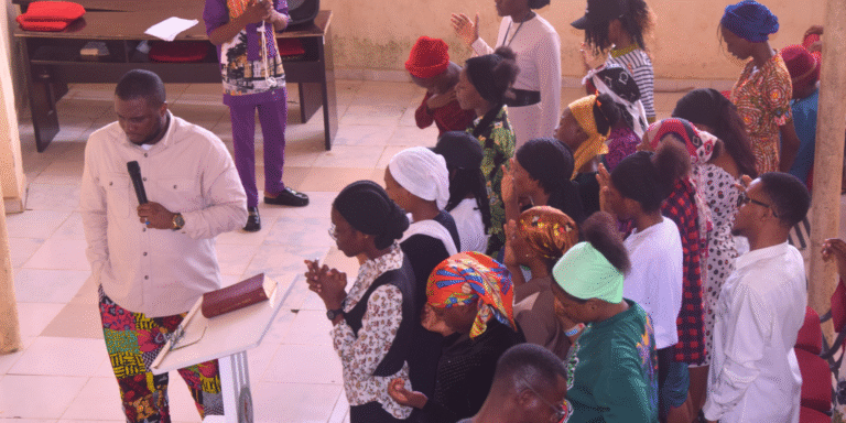 Revd. Billy Adesola ministering at Achievers College of Nursing Sciences, Akure, Ondo